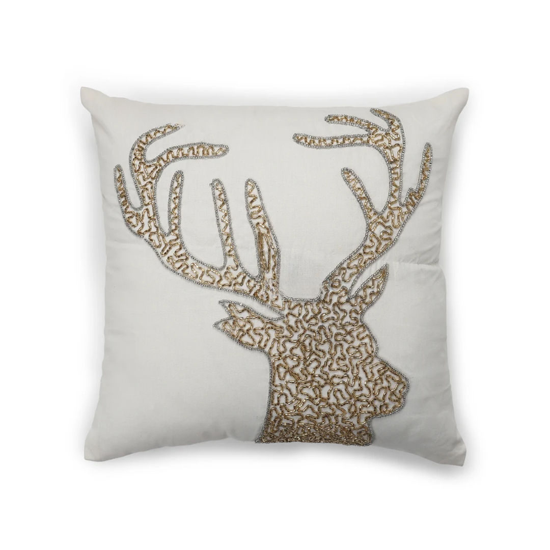 Handcrafted Beaded Cushion Cover